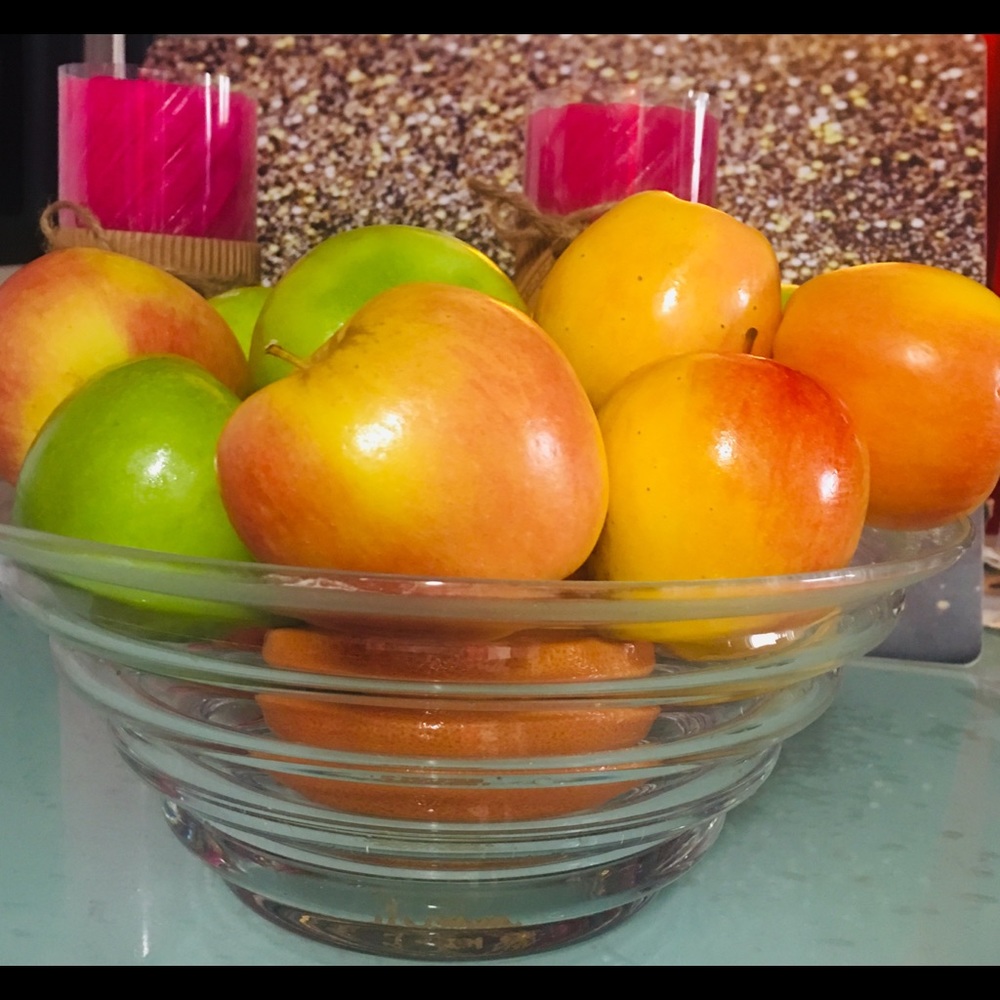 Adorable Fruit Crystal Glass Fruit Bowl